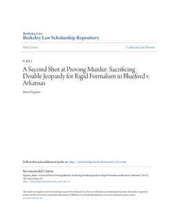 Sacrificing Double Jeopardy for Rigid Formalism in Blueford v