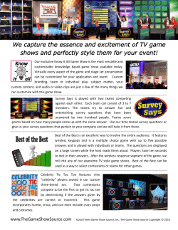 The Game Show Source Catalog of Services-1