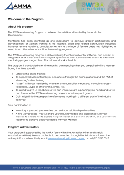 the Program - Australian Women in Resource Alliance