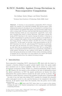 K-NCC: Stability Against Group Deviations in Non