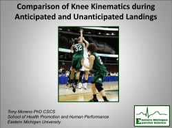Comparison of Knee Kinematics Moreno 2011