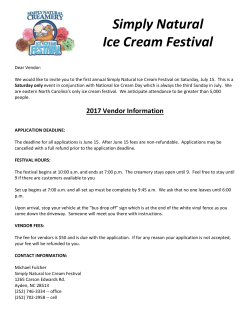 Simply Natural Ice Cream Festival Vendor Application