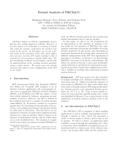 Formal Analysis of PKCS#11