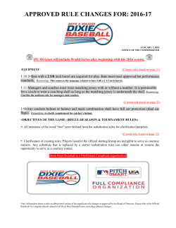 approved rule changes for: 2016-17