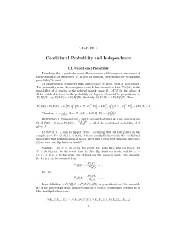 Conditional Probability and Independence