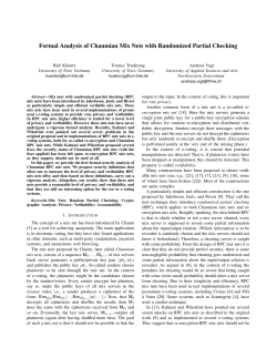 Formal Analysis of Chaumian Mix Nets with Randomized Partial