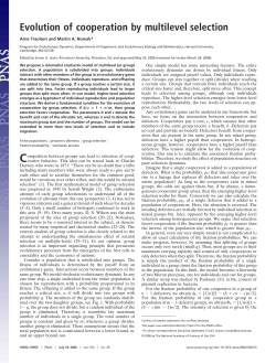 Evolution of cooperation by multilevel selection