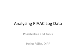 Analysing PIAAC Log Data