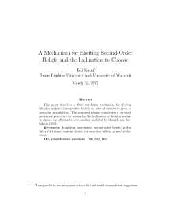 A Mechanism for Eliciting Second-Order Beliefs and the
