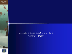 CHILD FRIENDLY JUSTICE