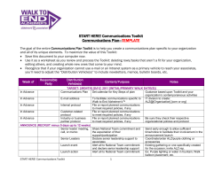 Communication Timeline--TEMPLATE