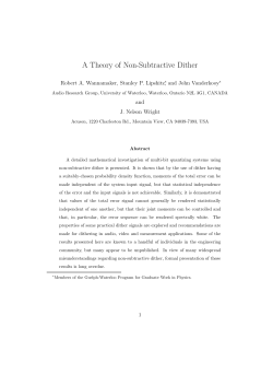 A Theory of Non-Subtractive Dither