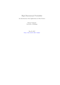 High-Dimensional Probability - UM Personal World Wide Web Server