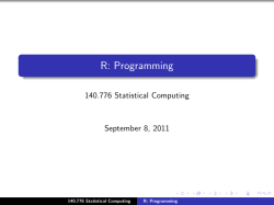 R: Programming