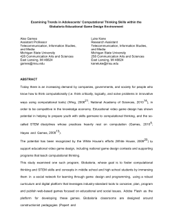 Examining Trends in Adolescents` Computational Thinking Skills
