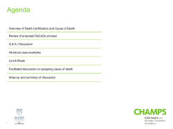 DeCoDe Session Site Director`s Meeting (PPT)