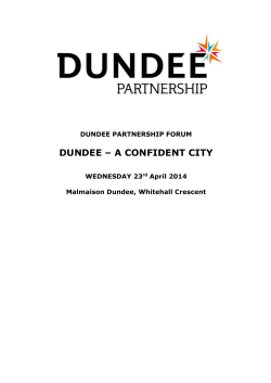 A Confident City - Dundee Partnership