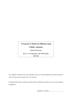 A Program to Model Gas Diffusion using Cellular Automata Daniel