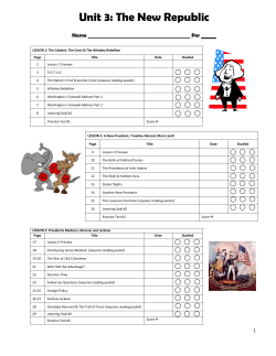 Unit 3: The New Republic