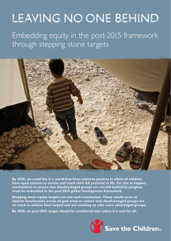 leaving no one behind