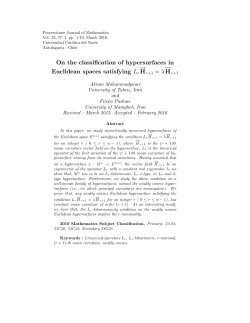 On the classification of hypersurfaces in Euclidean spaces