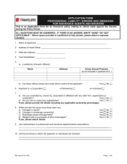 Insurance Agents and Brokers Application
