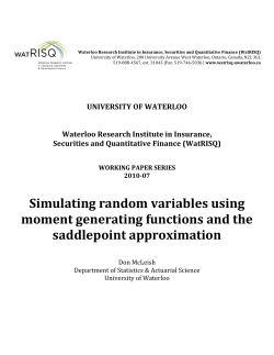Simulating random variables using moment generating functions