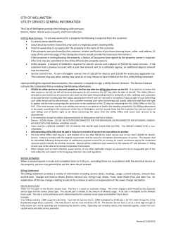 city of wellington utility services general information