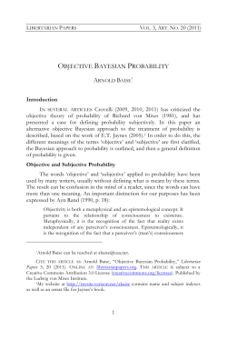 objective bayesian probability