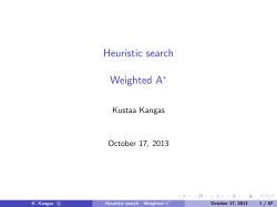 Heuristic search Weighted A*