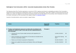 Concordat Implementation Action Plan Timeline