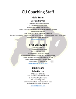 Coaching Staff - CU Women`s Club Soccer