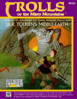 MERP 8103 - Trolls of the Misty Mountains