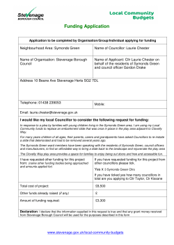 Local Community Budget - Laurie Chester
