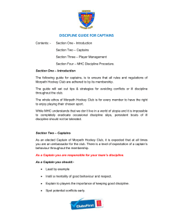Discipline Guide For Captains