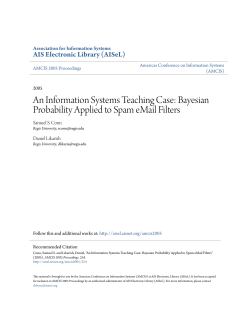 An Information Systems Teaching Case: Bayesian Probability
