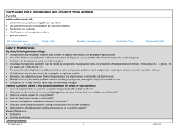 Fourth Grade Unit 2: Multiplication and Division of Whole Numbers 9