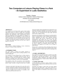 Two Computers at Leisure Playing Chess in a Park