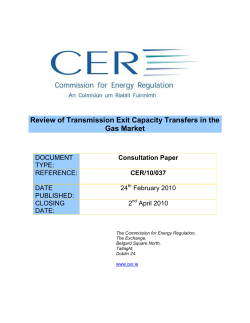 Review of Transmission Exit Capacity Transfers in the Gas Market