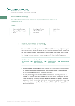 1 Resource Use Strategy