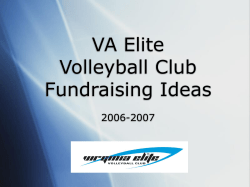 Team Fundraising Presentation click here.