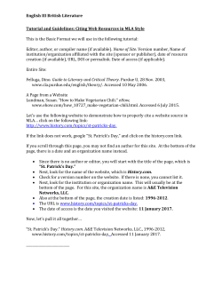Citing Sources in MLA Format: Basic Guidelines