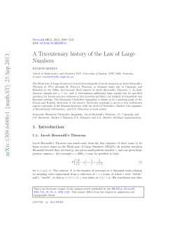 A Tricentenary history of the Law of Large Numbers