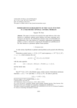 MORDUKHOVICH SUBGRADIENTS OF THE VALUE FUNCTION IN
