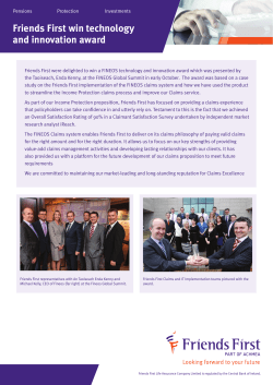Friends First win technology and innovation award