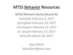 MTSS Behavior Powerpoint - MO-CASE