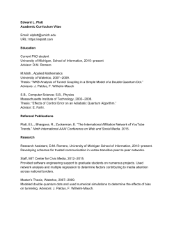 CV - Edward L. Platt