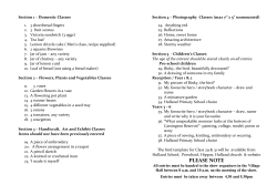 Section 1 – Domestic (Open Class)