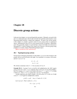Discrete group actions - Dartmouth Math Department
