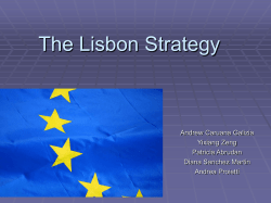 A New start for the Lisbon Strategy